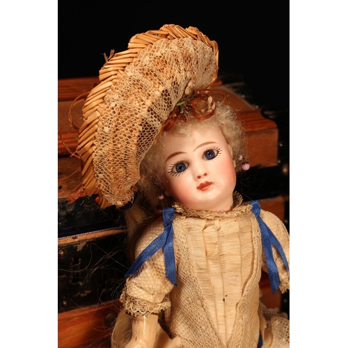 4066 - A Jules Nicholas Steiner (France) bisque head and jointed painted composition Bébé doll, the bisque ... 