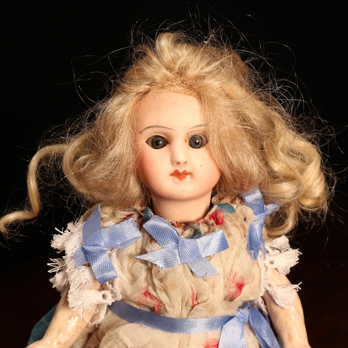 4068 - A Pintel & Godchaux (France) bisque head Bébé doll, the bisque head with inset fixed blue glass eyes... 