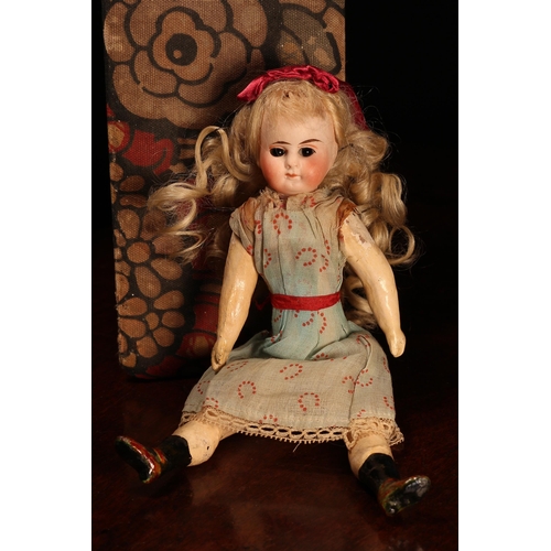 4092 - A Fleischmann & Bloedel (Germany) bisque head and jointed painted composition bodied doll, of small ... 