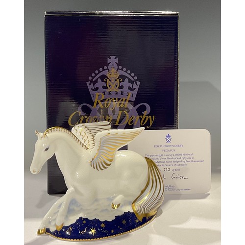 15 - A Royal Crown Derby paperweight, Pegasus, the first of a pair of Mythical Beasts exclusive to Govier... 