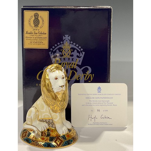 20 - A Royal Crown Derby paperweight, The Heraldic Lion, second in a series inspired by Heraldic Beasts, ... 