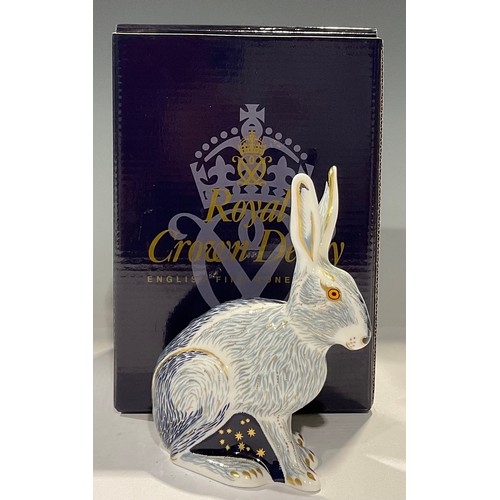 24 - A Royal Crown Derby Paperweight, Starlight Hare, exclusive to the Royal Crown Derby Collectors Guild... 