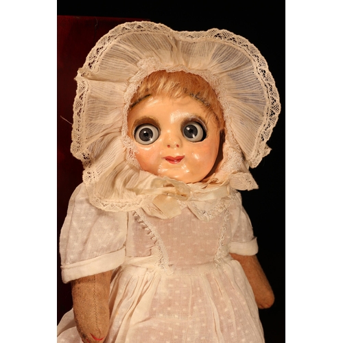 4124 - An early 20th century painted composition head and jointed stuffed felt bodied novelty 'Hug Me Kids'... 