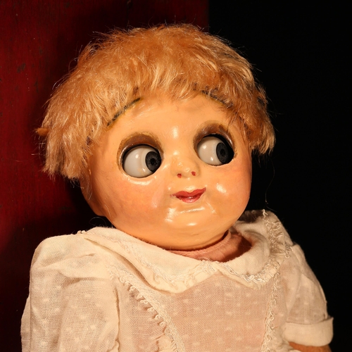 4124 - An early 20th century painted composition head and jointed stuffed felt bodied novelty 'Hug Me Kids'... 