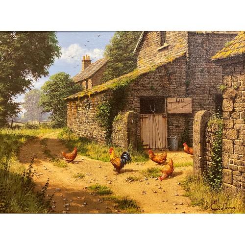 19 - Edward Hersey (Bn. 1948)
The Victorian Barn At Lower Slaughter
signed, acrylic on canvas, 28cm x 38c... 