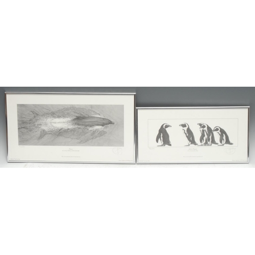 93 - Gary Hodges Wildlife Artist (1954- ), by and after, Chipanezee, monochrome print, signed in pencil, ... 