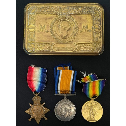 2005 - WW1 British Medal Group comprising of 1914-15 Star, War Medal and Victory Medal to 035681 Cpl. WJ Fe... 