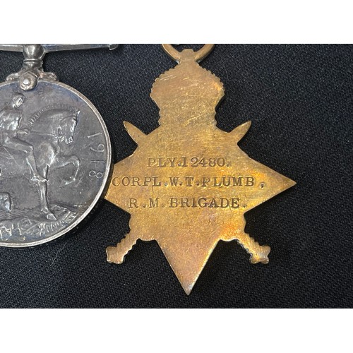 2008 - WW1 British 1914 Mons Star with August 1914 Clasp, British War Medal, Victory Medal and Royal Navy L... 