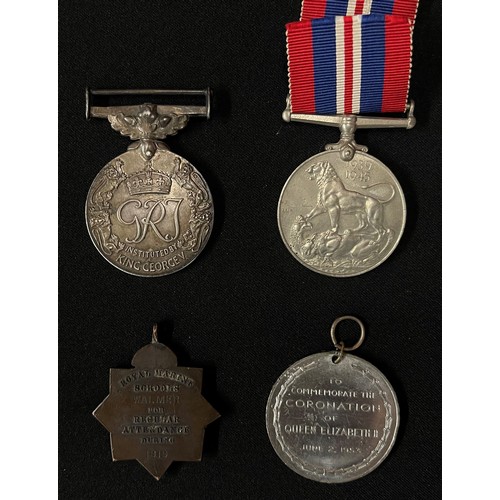 2009 - WW1 British Empire Medal to Richard S Heal. No ribbon. Along with a WW2 British War Medal and Royal ... 