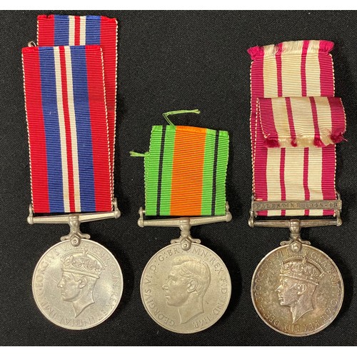 2016 - WW2 British Royal Navy Medal group comprising of War Medal, Defence Medal and Naval General Service ... 
