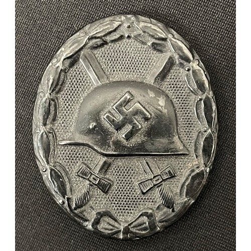 2036 - WW2 Third Reich Verwundetenabzeichen 1939 in Schwarz - Wound badge 1939 in Black. Steel example and ... 