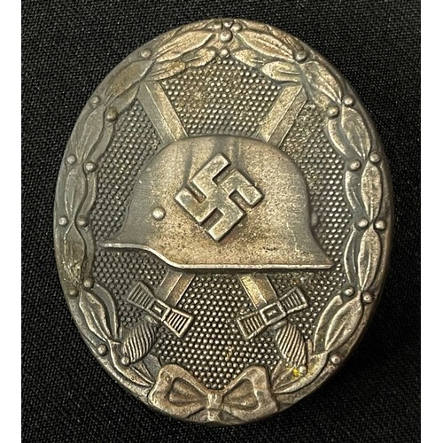 2037 - WW2 Third Reich Verwundetenabzeichen 1939 in Silber - Wound Badge 1939 in Silver. Maker marked 