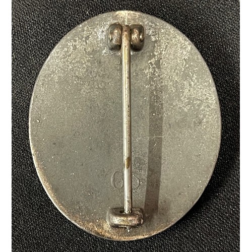 2037 - WW2 Third Reich Verwundetenabzeichen 1939 in Silber - Wound Badge 1939 in Silver. Maker marked 