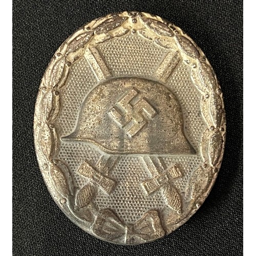 2038 - WW2 Third Reich Verwundetenabzeichen 1939 in Silber - Wound Badge 1939 in Silver. Maker marked 