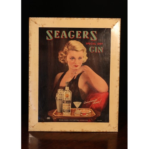 6296 - Advertising - a rectangular shaped pictorial easel backed showcard/advert, printed on celluloid and ... 