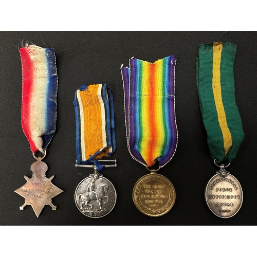 2013A - WWI British 1914-15 Star, War Medal and Victory Medal to L-4673 Gnr. G Wolstenholme, RFA complete wi... 