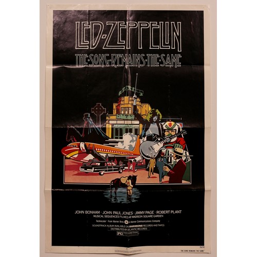 6328 - Poster, Music, Rock Music and Film Interest - a Led-Zeppelin one sheet rectangular shaped poster, 'L... 