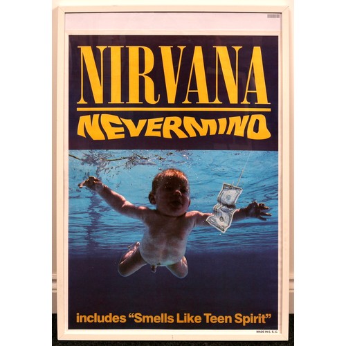 6331 - Poster, Music, American Rock Music - a Nirvana Nevermind rectangular shaped poster, 'NIRVANA, NEVERM... 
