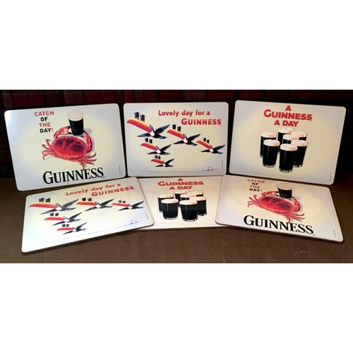 3 - Breweriana - a set of six cork backed Guinness table mats comprising two “Lovely day for a Guinness”... 
