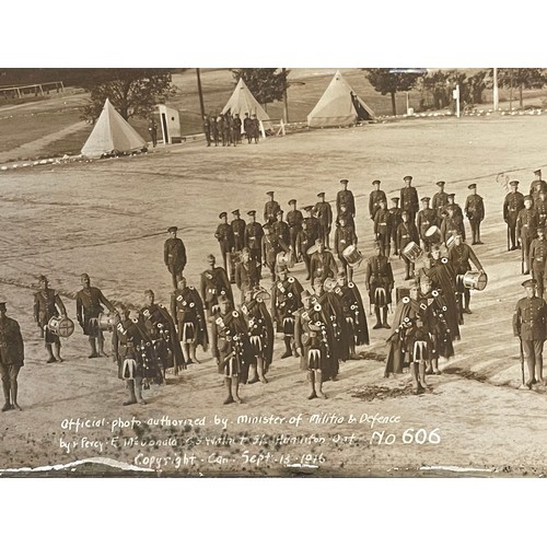 2059 - WW1 Canadian Expeditionary Force, 154th Overseas Battalion large framed panoramic photo, official au... 