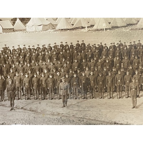 2059 - WW1 Canadian Expeditionary Force, 154th Overseas Battalion large framed panoramic photo, official au... 