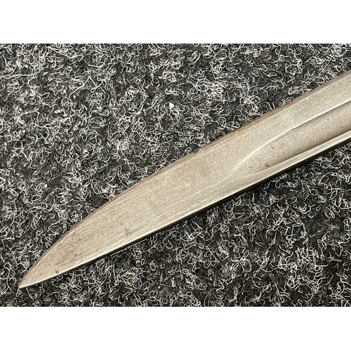 2065 - WW1 British 1907 Pattern Bayonet with fullered single edged blade 430mm in length maker marked Vicke... 