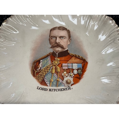 2074 - WW1 British and Boer War Commemorative transfer printed plates featuring Lord Kitchener, General Sir... 