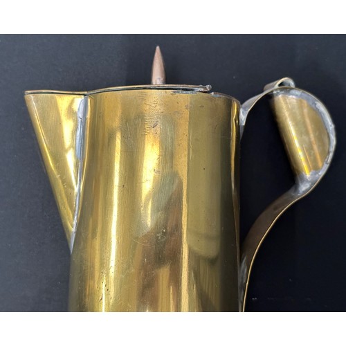 2075 - WW1 British Trench Art collection made from British, French and German shell cases. Coffee Jug, Gong... 