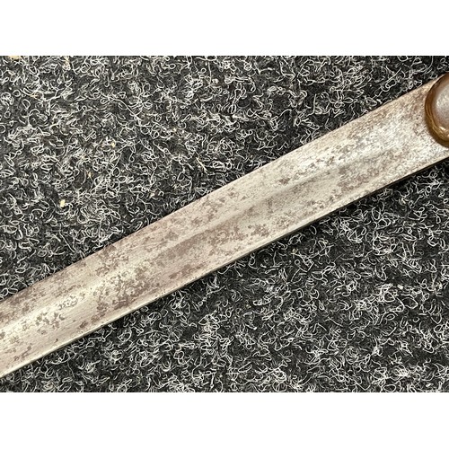 2082 - WW1 Turkish Ottoman Empire Officers Sword with fullered single edged blade 705mm in length. Wire bou... 