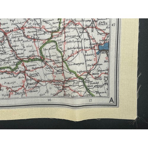 2091 - WW2 British RAF Silk Escape Map of Germany. Code letter A. Single Sided Map.