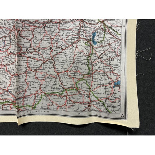 2094 - WW2 British RAF Silk Escape Map of Germany. Code letter A. Single Sided Map.