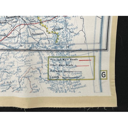 2103 - WW2 British RAF Escape and Evasion Silk Map F/G Scandinavia & The Baltic.