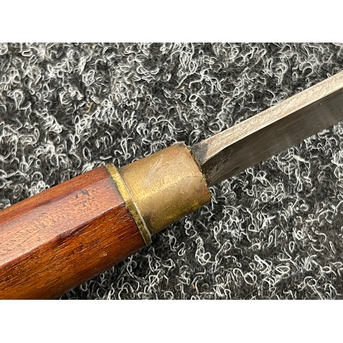 2112 - WW2 era British Souvenir Kukri knife with 275mm long plated blade, overall length 370mm complete wit... 