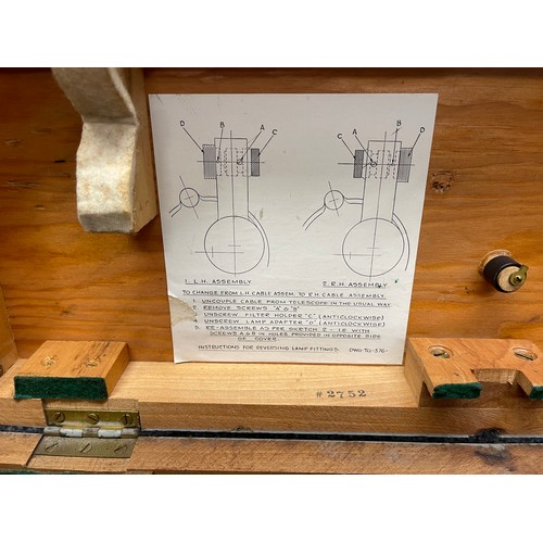 2127 - WW2 British Royal Navy 7 x 50 Canadian Kodak Gun Sighting Telescope, Patt.G. 376 serial number CAN. ... 