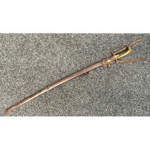 2129 - Pre-WW2 Polish Officer’s Sword wz.21 with triple fullered single edged blade 795mm in length with et... 