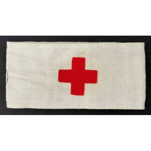 2130 - WW2 British Cloth Insignia collection to include Army Medical Service Red Cross Armband, Regimental ... 