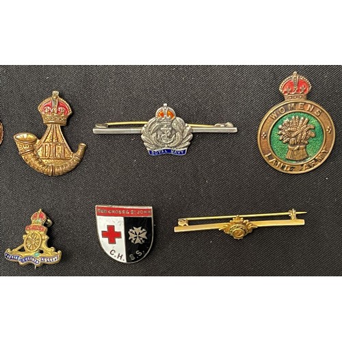 2133 - WW2 British Sweethearts and Enamel Badge Collection. Some later post war badges included.