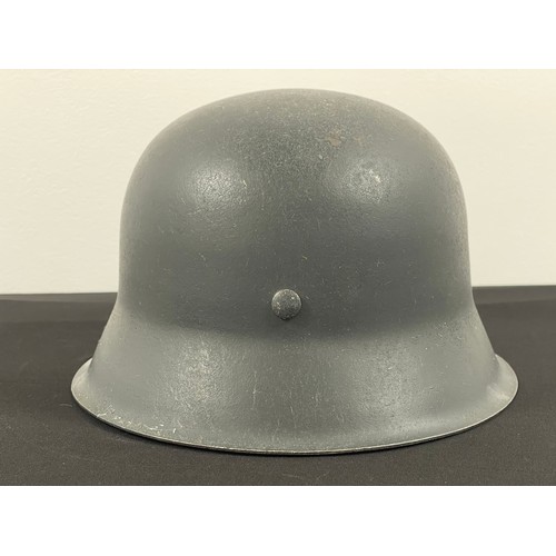 2150 - WW2 Third Reich M42 Pattern Steel Helmet with REPRODUCTION single SS decal. Original paint and liner... 