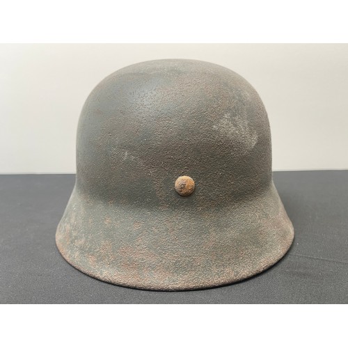 2151 - WW2 Third Reich Heer M40 single decal helmet. Shell only but complete with original liner band. Shel... 