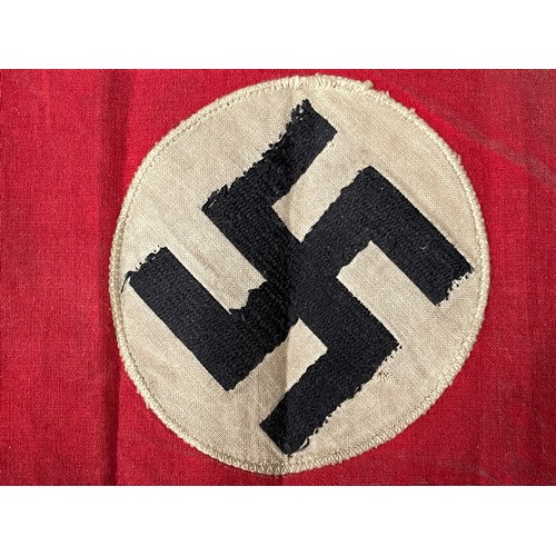 2161 - WW2 Third Reich NSDAP Armband. Multipart construction with machine woven swastika. Uniform removed. ... 