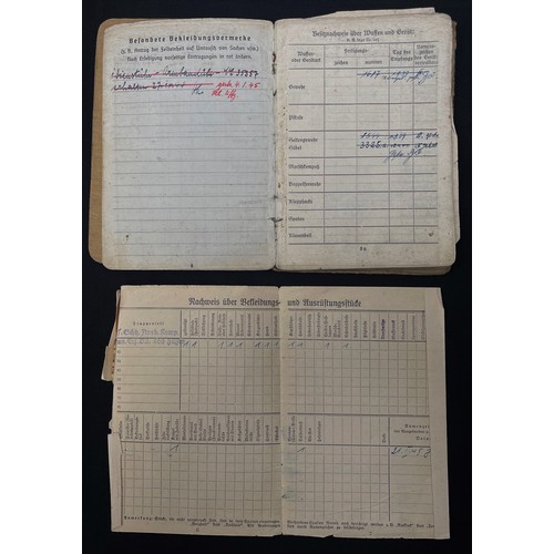 2164 - WW2 Third Reich Heer Soldbuch to Unteroffizier Alfred Kaufmann, Armee Pferde Lazarett 552. Well fill... 