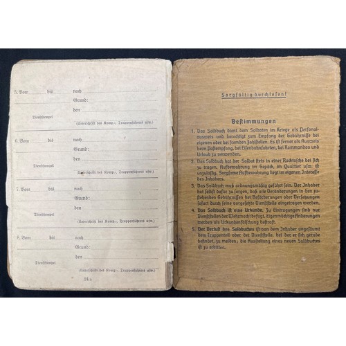 2164 - WW2 Third Reich Heer Soldbuch to Unteroffizier Alfred Kaufmann, Armee Pferde Lazarett 552. Well fill... 