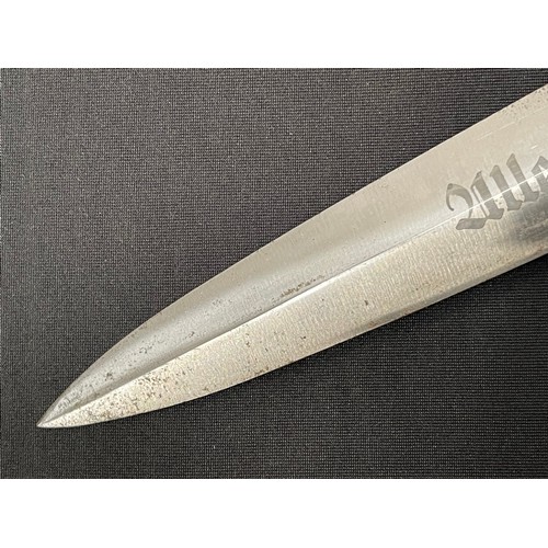 2165 - WW2 Third Reich NSKK Dienstdolch M1933 pattern dagger with double edged blade 220mm in length with 