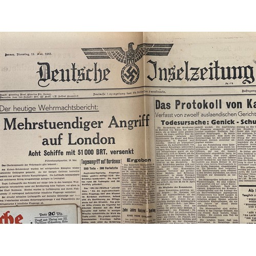 2169 - WW2 Third Reich Newspapers and magazines including 5 bound sets of Deutsches Bergland magazines and ... 