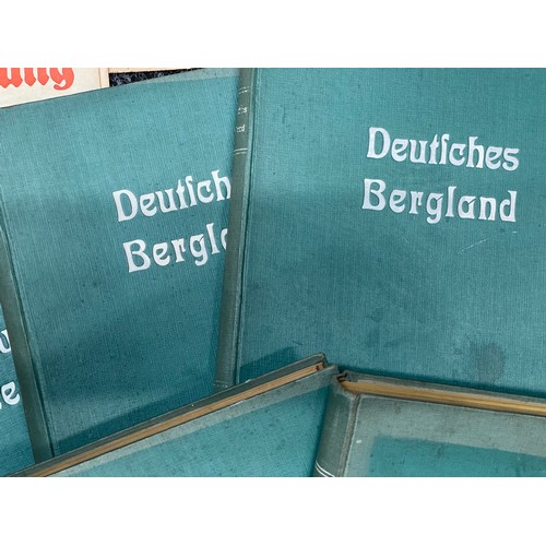 2169 - WW2 Third Reich Newspapers and magazines including 5 bound sets of Deutsches Bergland magazines and ... 