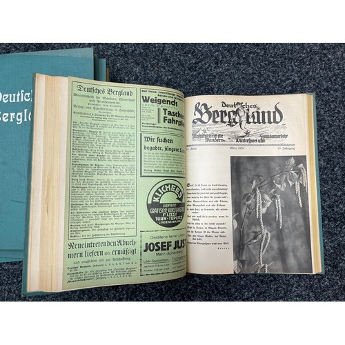 2169 - WW2 Third Reich Newspapers and magazines including 5 bound sets of Deutsches Bergland magazines and ... 