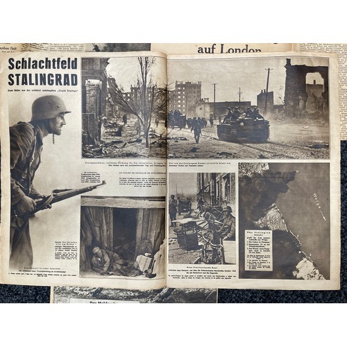 2169 - WW2 Third Reich Newspapers and magazines including 5 bound sets of Deutsches Bergland magazines and ... 