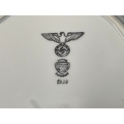 2173 - WW2 Third Reich Heer issued ceramic Bowls and one plate. All are marked with the Heer eagle and are ... 