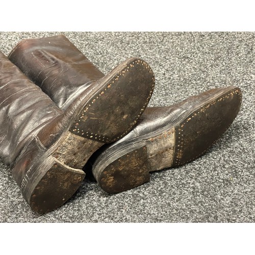 2208 - WW2 Third Reich Heer Enlisted /NCO's Jackboots. No makers marks or size markings.