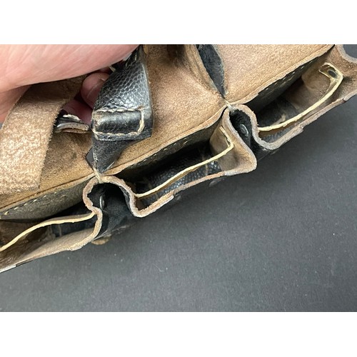 2214 - WW2 Third Reich Mauser K98 Ammo Pouches. Mis-matched pair. Both RB Numbered. All pouch compartments ... 